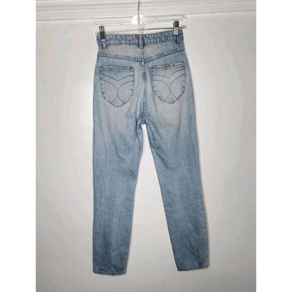 Rolla’s jeans high rise slim dusters light wash australia cotton Size 24 - Picture 6 of 7